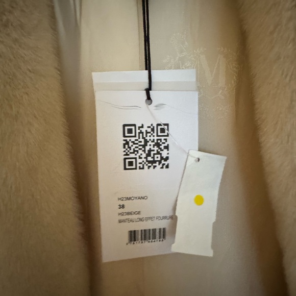 NWT Max & Moi Faux Fur Manteau Beige Long Coat - Picture 3 of 4